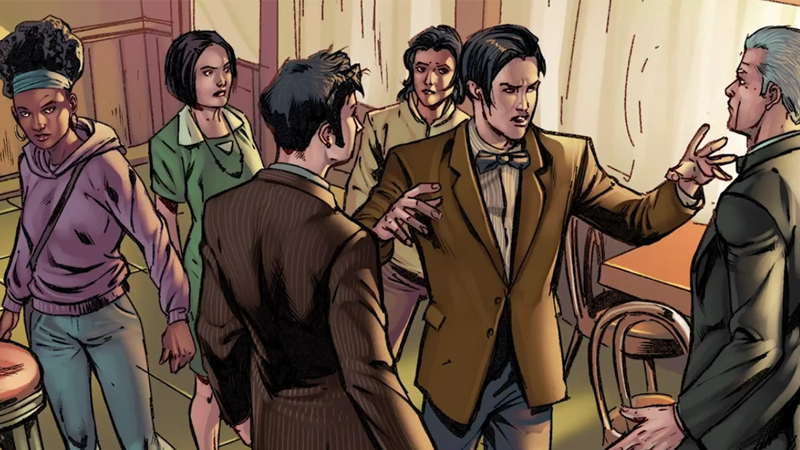 Illustration for article titled The Four Doctors Is a Comic Reunion the Twelfth Doctor Never Knew He Needed